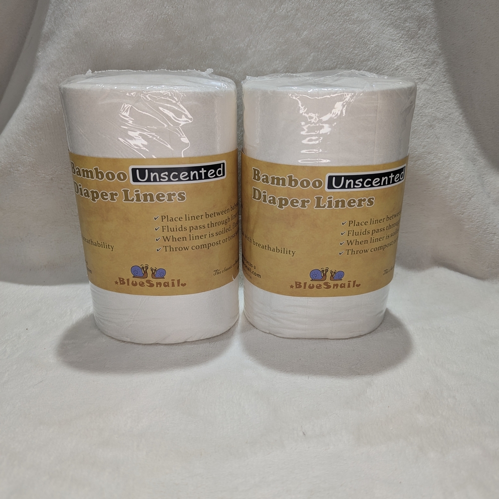 Blue Snail White Bamboo Diaper Liners